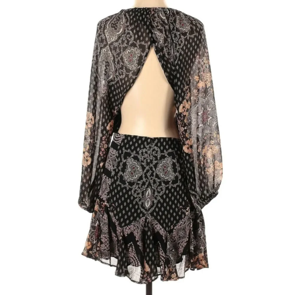 Free People XS Long Sleeve Mini Dress - Picture 3 of 6